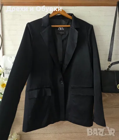 Черен блвйзър сако Zara 2XL, снимка 5 - Сака - 56521741