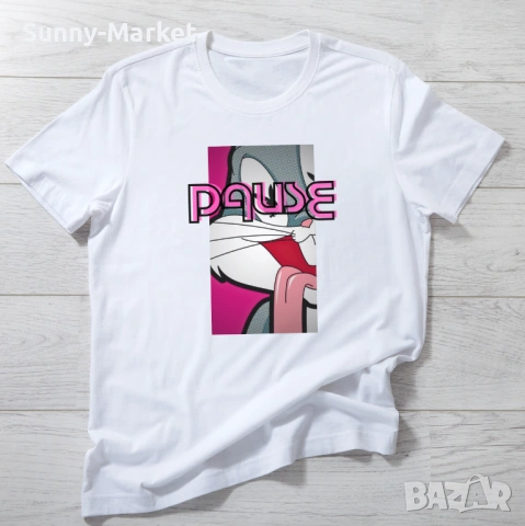 Дамски тениски PAUSE , 7 модела дамски и детски тениски , къс ръкав , бяла тениска 