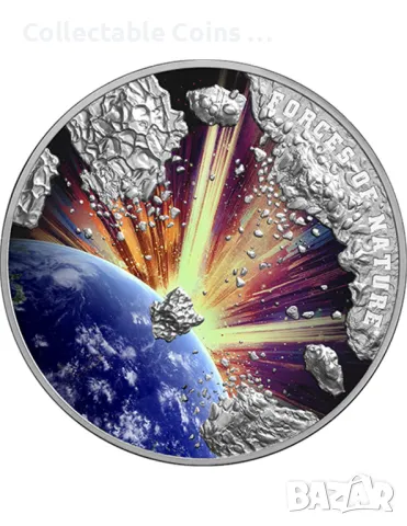инвестиционна сребърна монета 1 унция метеорит