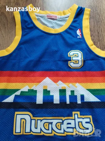 MITCHELL AND NESS DENVER NUGGETS ALLEN iverson 2006-07 - мъжки колекционерски потник КАТО НОВ С