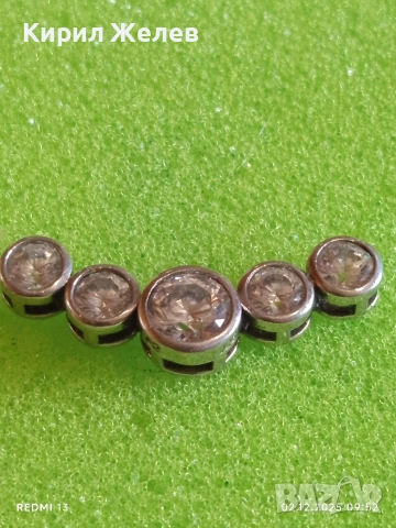 Сребърно бижу с кристали Сваровски красив стилен дизайн 37671, снимка 7 - Колиета, медальони, синджири - 52621680