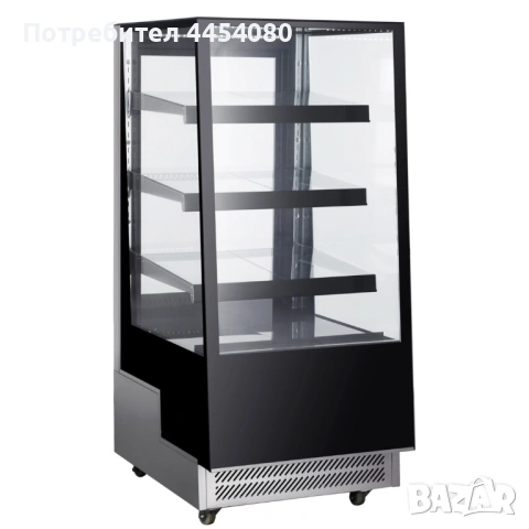 Професионална голяма сладкарска охладителна витрина – 300 литра