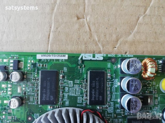 Видео карта NVidia GeForce FX5500 Asus V9520TD 256MB DDR 128bit AGP, снимка 6 - Видеокарти - 42148222