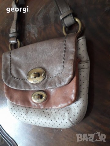 Дамска чанта от естествена кожа Fossil , снимка 3 - Чанти - 32194586