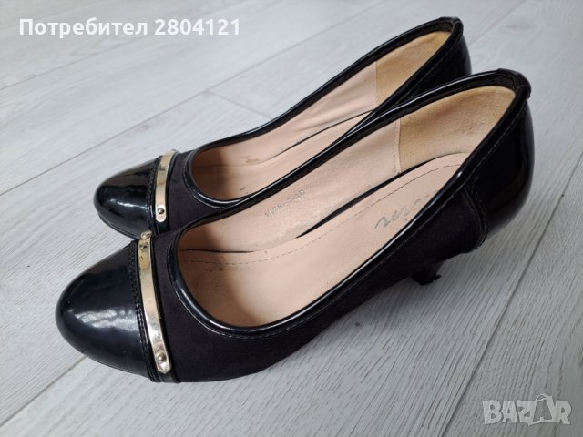 Черни дамски високи обувки, снимка 2 - Дамски елегантни обувки - 40854499