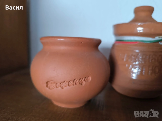 Традиционни битови гърненца за мед и кисело мляко (3 броя), снимка 2 - Декорация за дома - 53972206