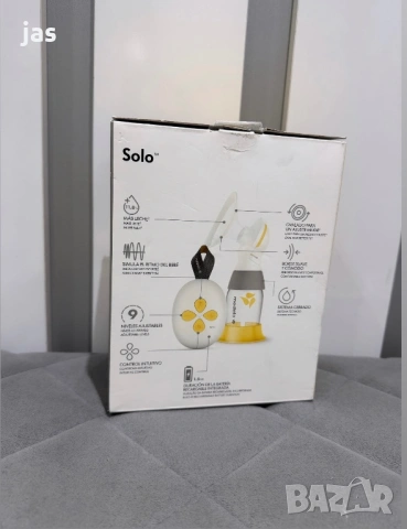 Електрическа двуфазна помпа за кърма Medela - Solo, снимка 3 - Помпи за кърма - 53883460