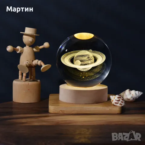 Нощна лампа Космос 3D LED USB 7x7x8см, снимка 8 - Декорация за дома - 48933628