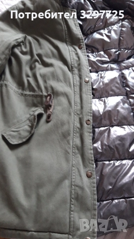 🧥Сребристо дамско зимно яке с естествен косъм🧥🧡Дамско ватирано зимно яке цвят жълто🧡OUTERWEAR THE🧡, снимка 8 - Якета - 49538250