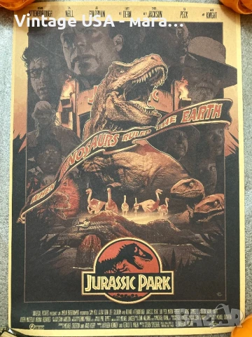 Ретро филмов постер - Джурасик парк / Jurassic park