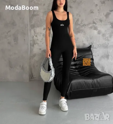 Дамски черен гащеризон , снимка 2 - Гащеризони - 48932646