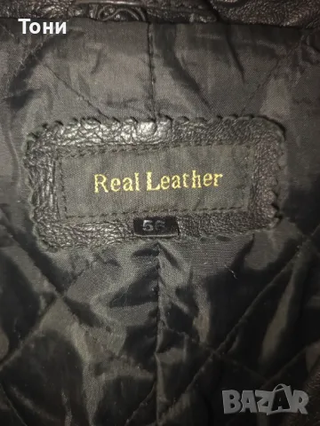 Ново Мъжко Зимно Яке Изцяло от Естествена Кожа XL , снимка 5 - Якета - 49485957