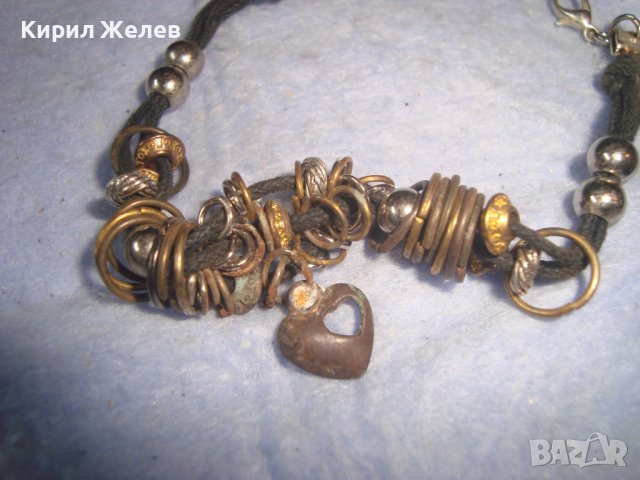 СТАРА РЕТРО СТИЛ ГРИВНА със СЪРЧИЦЕ - ВИСУЛКА 22771, снимка 4 - Гривни - 37076385