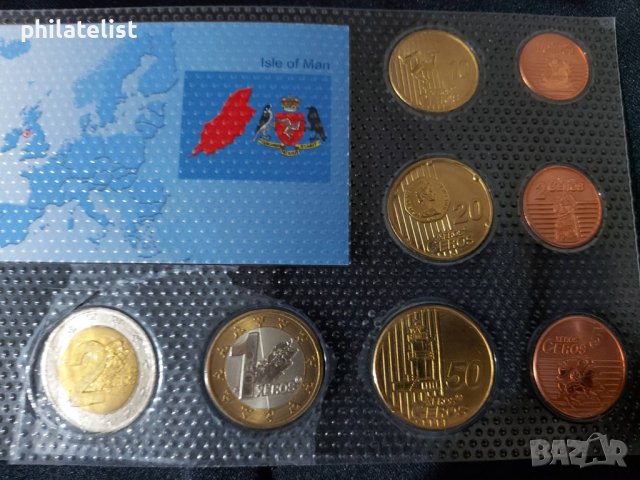 Пробен Евро Сет - Остров Ман 2006 година , 8 монети , снимка 2 - Нумизматика и бонистика - 44265476