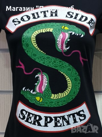 Нова дамска тениска с дигитален печат на сериала RIVERDALE, Southside serpents, снимка 7 - Тениски - 30201300