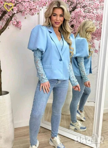 сако с плетени ръкави , снимка 5 - Сака - 51174042