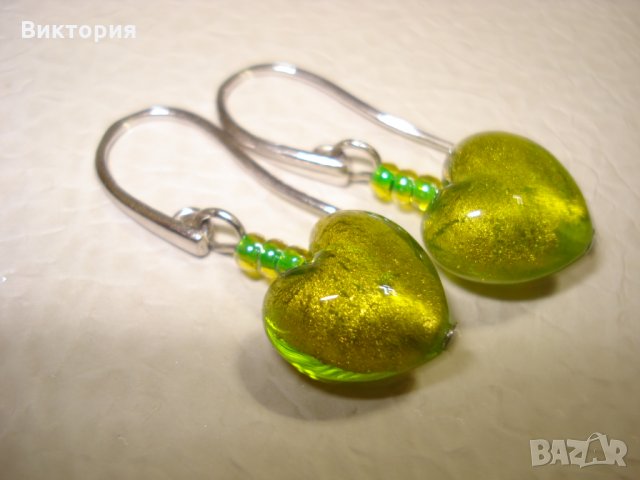 Обеци Мурано Глас, снимка 3 - Обеци - 29163995