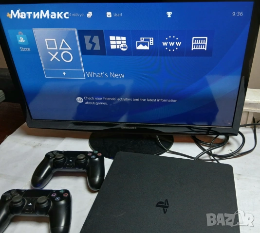Playstation 4 + 2 контролера, снимка 2 - PlayStation конзоли - 54364195