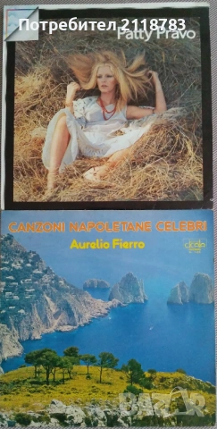 Продавам винилови плочи италианска музика 12 бр. 33 оборота  в пакет 