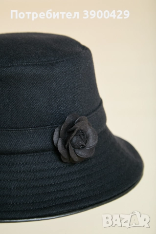 Дамска Вълнена Шапка Gary - Черна, снимка 4 - Шапки - 52183797