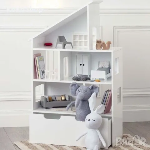 Детска етажерка Къщичка 34х64х103.5 см., етажерка за играчки и аксесоари, снимка 2 - Мебели за детската стая - 50437164