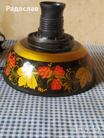 СССР настолна лампа Хохлома, снимка 2 - Настолни лампи - 51596517