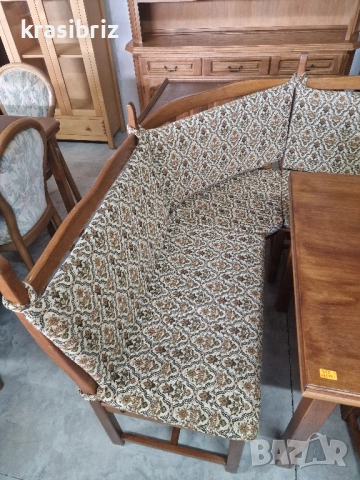К-т Масивен Кухненски Ъгъл с Разтегателна Маса и 2бр.Стола-внос от Германия!, снимка 3 - Дивани и мека мебел - 51792992