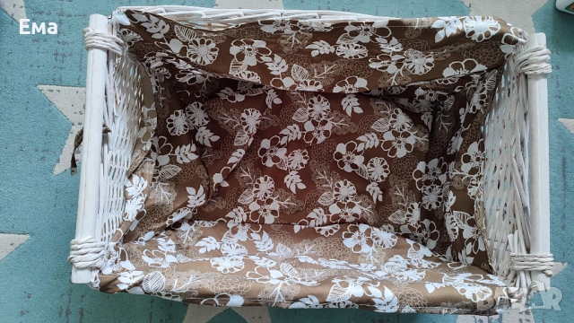 Голяма плетена дървена кошница - ратан, снимка 2 - Кутии за съхранение - 54031314