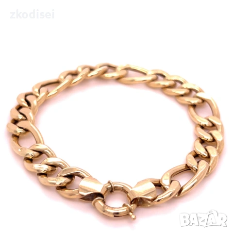 Златна мъжка гривна 10,24гр. 19,5см. 14кр. проба:585 модел:35660-1, снимка 2 - Гривни - 53349757