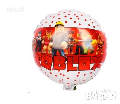 roblox Роблокс бял фолио фолиев балон хелий въздух парти рожден ден, снимка 1 - Други - 35273044