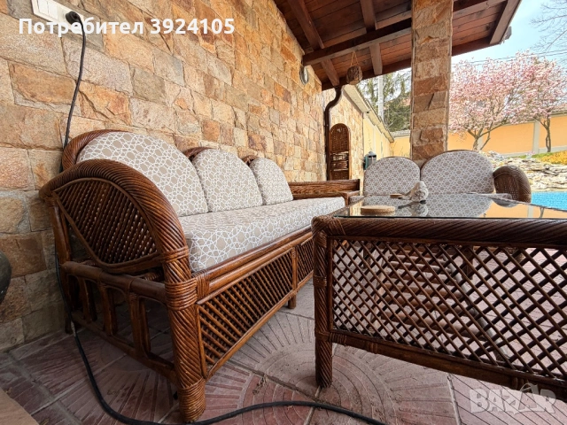 Комплект ЕСТЕСТВЕН РАТАН, снимка 8 - Дивани и мека мебел - 54196323