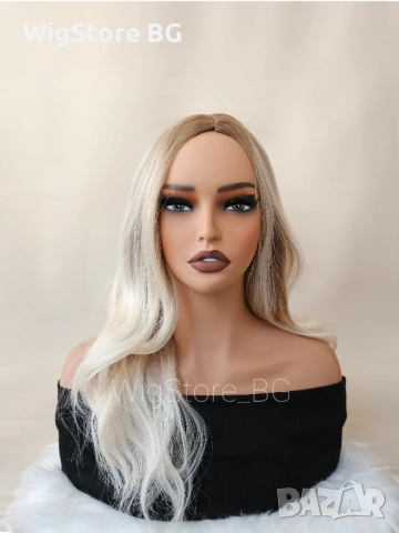 Руса перука без бретон на кичури, снимка 3 - Аксесоари за коса - 43676589