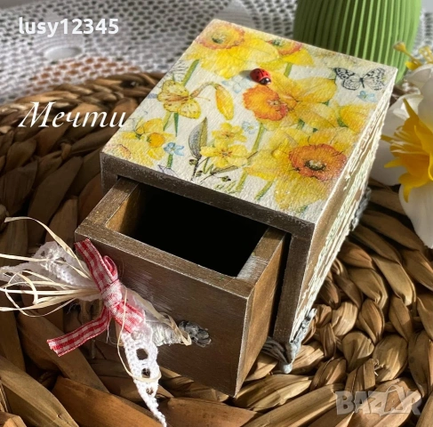 Кутийка-Слънчеви нарциси!, снимка 6 - Декорация за дома - 53024021