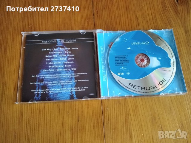 LEVEL 42 - RETROGLIDE 10лв оригинален диск, снимка 2 - CD дискове - 39234121