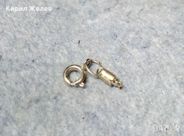 СТАРА ПОСРЕБРЕНА ЗАКОПЧАЛКА от БЛАГОРОДНА СТОМАНА КАРАБИНКА За КОЛИЕ ВЕРИЖКА ГРИВНА 42544, снимка 6 - Други - 49071100