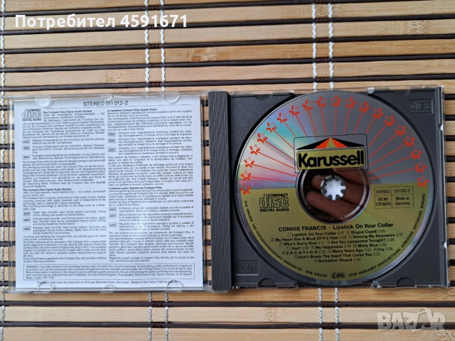 Connie Francis – Lipstick On Your Collar, снимка 2 - CD дискове - 52004994