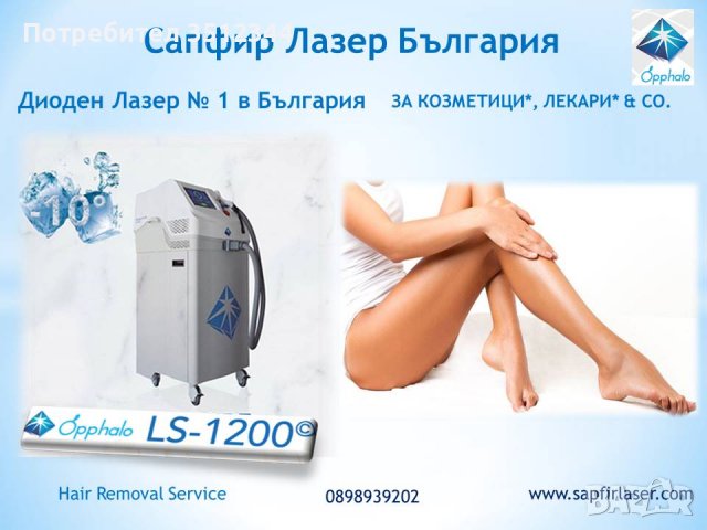 Отдава под наем ДИОДНИ машини за лазерна епилация Sapphire LS-1200 Испания , снимка 1 - Друго - 38886751