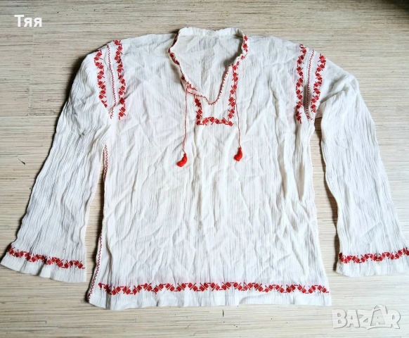 Детска кенарена риза с бродерии