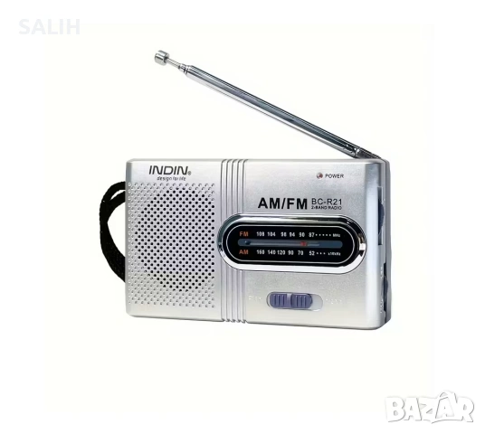 Мини Преносимо Радио INDIN BC-R21 AMFM на Батерии Джобен Транзистор