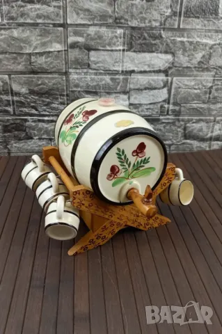 Декоративно буре с 6 чаши, снимка 1