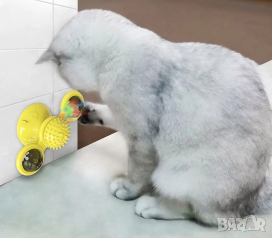 Интерактивна въртяща се играчка за котки вятърна мелница, снимка 5 - За котки - 52866061