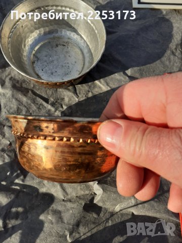 Медни купи(чаши) с калай отвътре, снимка 2 - Декорация за дома - 35531672