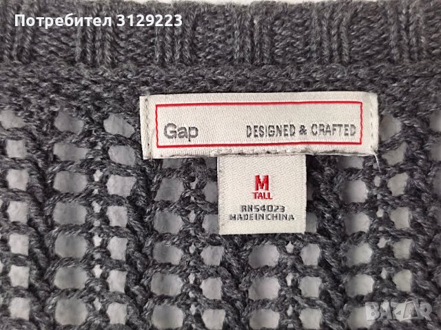 GAP cotton sweater M tall, снимка 3 - Пуловери - 37860707