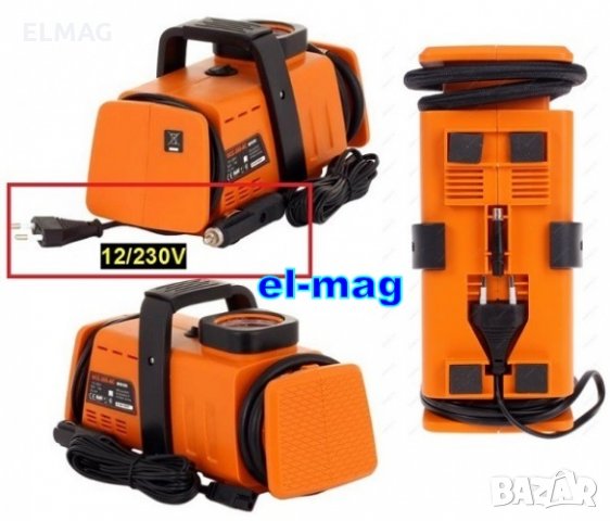 ЕЛ. АВТО КОМПРЕСОР за 12V и 220V, снимка 3 - Аксесоари и консумативи - 30288401