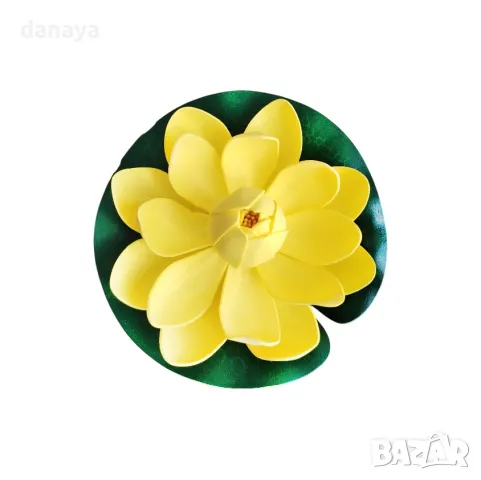 3993 Изкуствена водна лилия за езерце декорация за градината, 14 см, снимка 3 - Декорация за дома - 42137867