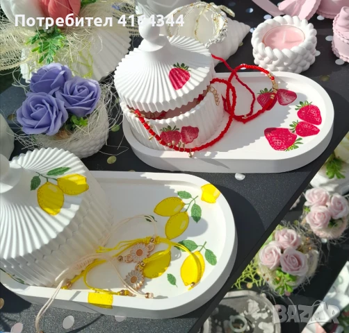 Комплекти за бижута от керамична смес, снимка 2 - Декорация за дома - 50736529