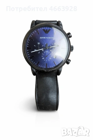 Armani мъжки часовник – стилен, черен, снимка 2 - Мъжки - 54127944