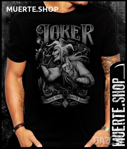 Черна тениска с щампа JOKER WWB