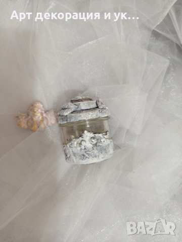 Декорирани  бурканчета за мед за подарък на Кръщене, снимка 4 - Декорация - 52739353