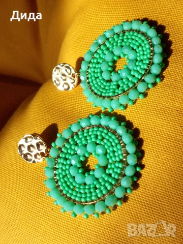 Нови обеци  "Цветен бонбон" и "Пролетно зелено", снимка 5 - Обеци - 53958510